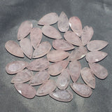Rose Quartz Faceted Water Drop Necklace Pendant Loose Beads Jewelry DIY 8Pcs