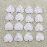 30Pcs Rose Quartz Powder Crystal Heart Shaped Ornaments