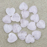 30Pcs Rose Quartz Powder Crystal Heart Shaped Ornaments