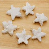 Crystal Teeth Cluster Pentagram Pendant Necklace DIY Jewelry 10Pcs