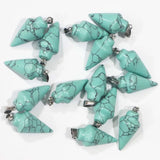 Tiger Eye Turquoise Necklace Pendants Minerals Healing Charms 12Pcs