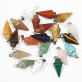 Tiger Eye Turquoise Necklace Pendants Minerals Healing Charms 12Pcs