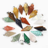 Tiger Eye Turquoise Necklace Pendants Minerals Healing Charms 12Pcs