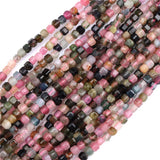 Smooth Tourmaline Cube Beads for Jewelry Making