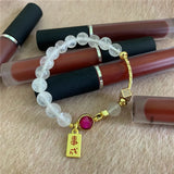 Jade Stone Agate 8mm Round Beads Bracelet for Women Jewelry