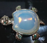 Opal Garden Turtle Pendant Necklace
