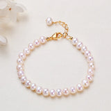 Natural Pearl Fine and Bracelet for Women Charm Wedding