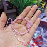Pink Agate Fox Bracelet DIY Health Wealth Lucky Women Jade Beads
