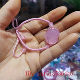 Pink Agate Fox Bracelet DIY Health Wealth Lucky Women Jade Beads
