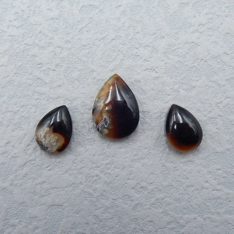 Natural Agate Rectangle Cabochon Pendant, 19x13x5mm, 14x10x5mm