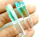 Turquoises Quartz Crystal Titanium Pendant for DIY Jewelry Necklace