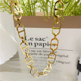 Letter Choker Exaggerated Chains Necklace for Women Girls