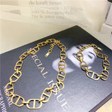 Letter Choker Exaggerated Chains Necklace for Women Girls