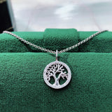 S925 Silver Life Tree Necklace Female Fortune Tree Collar Chain
