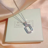Water Drop Zircon Crystal Necklace Earring Set