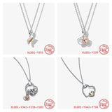 Necklace Set Pantora Charm Beads Love Rainbow Flowers For Women