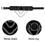 Vintage Charm Gothic Punk Collar Pendant Leather Choker Necklace