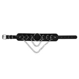 Vintage Charm Gothic Punk Collar Pendant Leather Choker Necklace