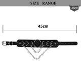 Vintage Charm Gothic Punk Collar Pendant Leather Choker Necklace