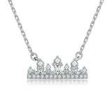 Crown Zircon Pendant Women's Necklace S925 Sterling Silver