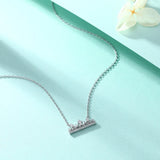 Crown Zircon Pendant Women's Necklace S925 Sterling Silver