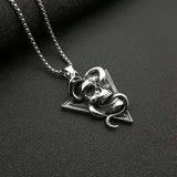 Men's Snake Skull Pendant Necklace Gothic Punk Style Jewelry