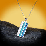 Colorful Enamel Zircon Pendant Necklace for Women