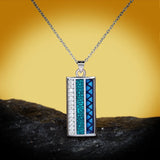 Colorful Enamel Zircon Pendant Necklace for Women