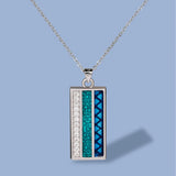 Colorful Enamel Zircon Pendant Necklace for Women
