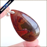 Natural Rainbow Gem Stone Beads Necklace Pendant Jewelry