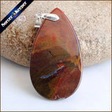 Natural Rainbow Gem Stone Beads Necklace Pendant Jewelry