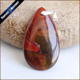 Natural Rainbow Gem Stone Beads Necklace Pendant Jewelry