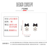 Bow Snowflake Earrings High-end Personality Female