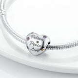 Butterfly Perfume Bottle Heart Beads Charm Bracelet Necklace Pendent