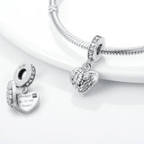 Butterfly Perfume Bottle Heart Beads Charm Bracelet Necklace Pendent