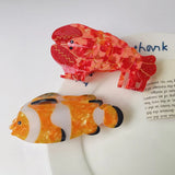 Geometric Clownfish Hairpin Ocean Series Clip