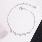 Noble Women's Silver Zircon Bracelet OL Style Jewelry