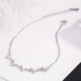 Noble Women's Silver Zircon Bracelet OL Style Jewelry