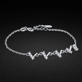 Noble Women's Silver Zircon Bracelet OL Style Jewelry