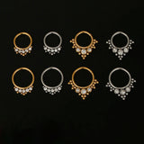 16G Nose Piercing Ring Titanium Steel 8/10MM Septum Ear Cartilage Tragus Goth