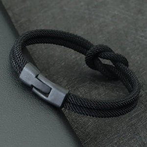 Men Bracelet Rope Double Layer Colorblock Pirate Braclet
