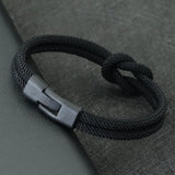 Men Bracelet Rope Double Layer Colorblock Pirate Braclet
