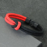Men Bracelet Rope Double Layer Colorblock Pirate Braclet