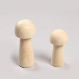 Wooden Mushroom DIY Unfinished Wood Kids Painted Toys Craft