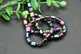 Navy Rainbow Hematite Loose Beads 5pcs