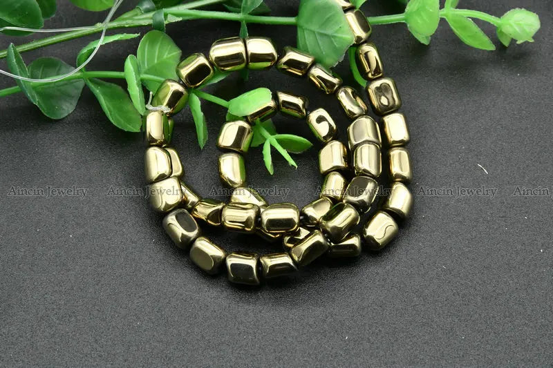 Navy Rainbow Hematite Loose Beads 5pcs