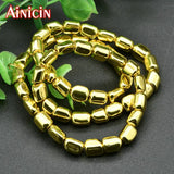 Navy Rainbow Hematite Loose Beads 5pcs