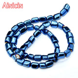 Navy Rainbow Hematite Loose Beads 5pcs
