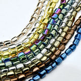 Navy Rainbow Hematite Loose Beads 5pcs