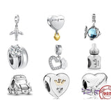 DIY Fine Bead Fit Pendant Charm Silver 925 Bracelet For Women